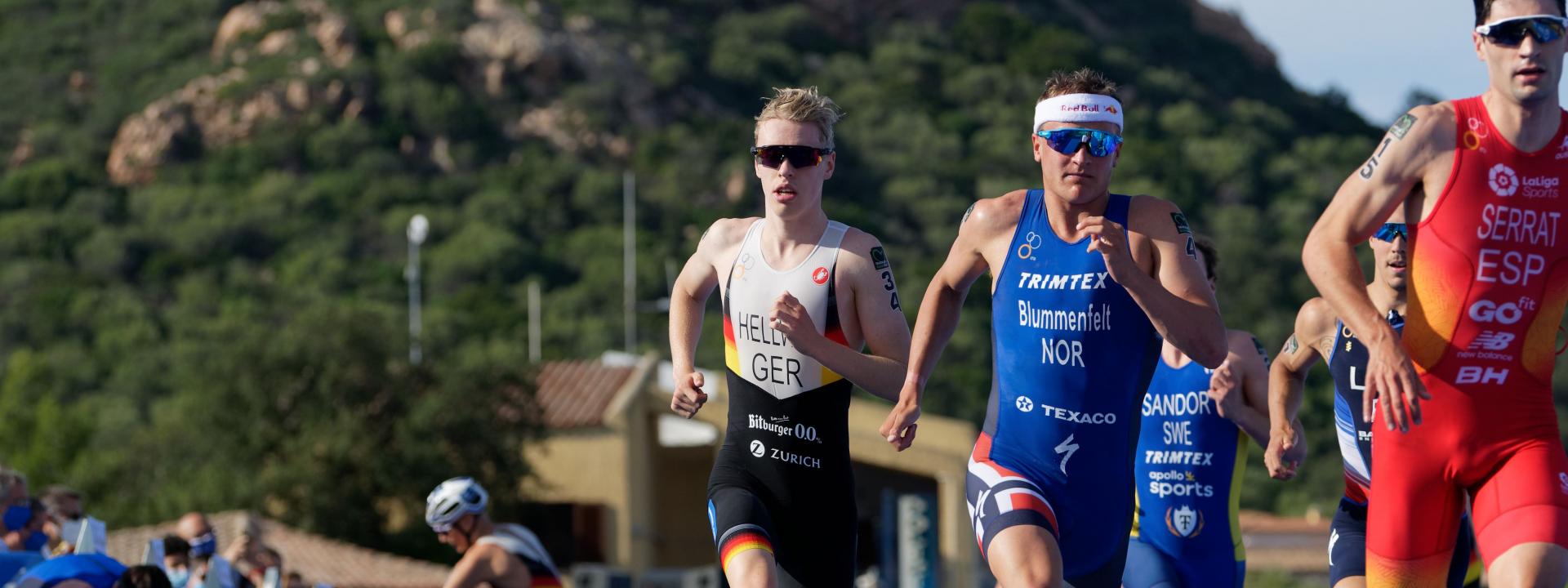 In der Triathlon-Wechselzone