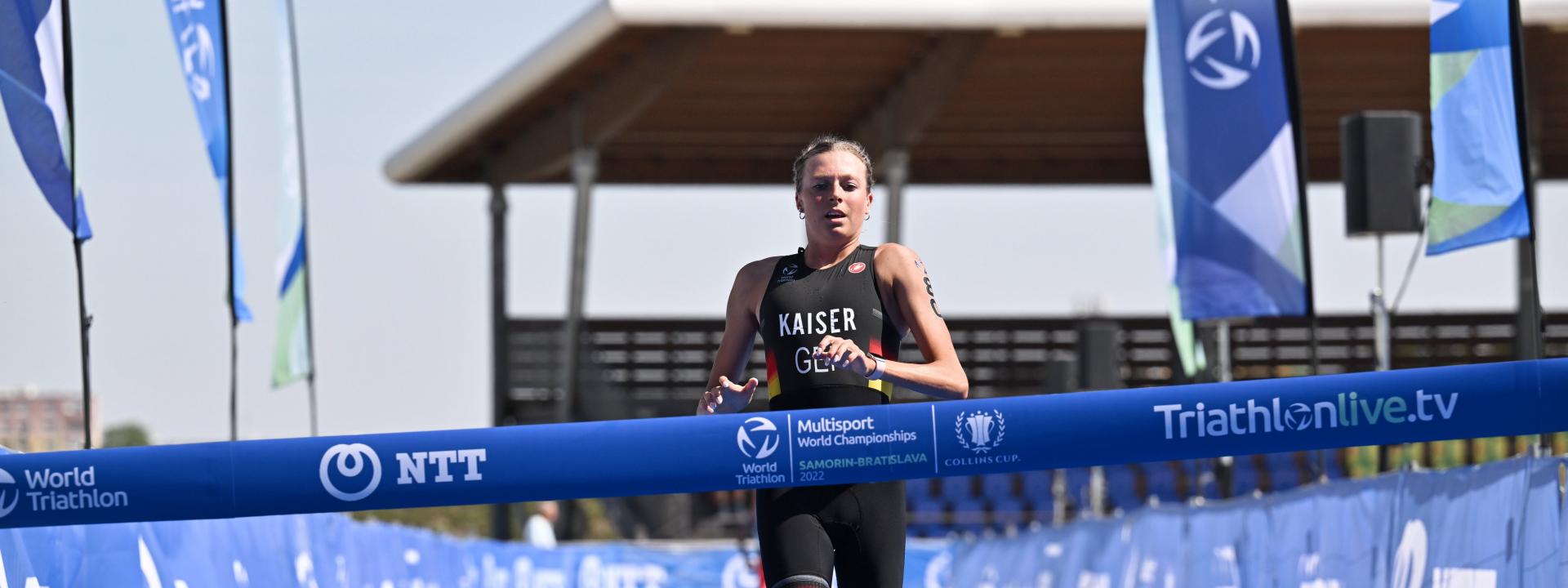 Celine Kaiser hofft nach dem WM-Titel in Samorin auch bei der EM als Erste die Ziellinie zu überqueren
