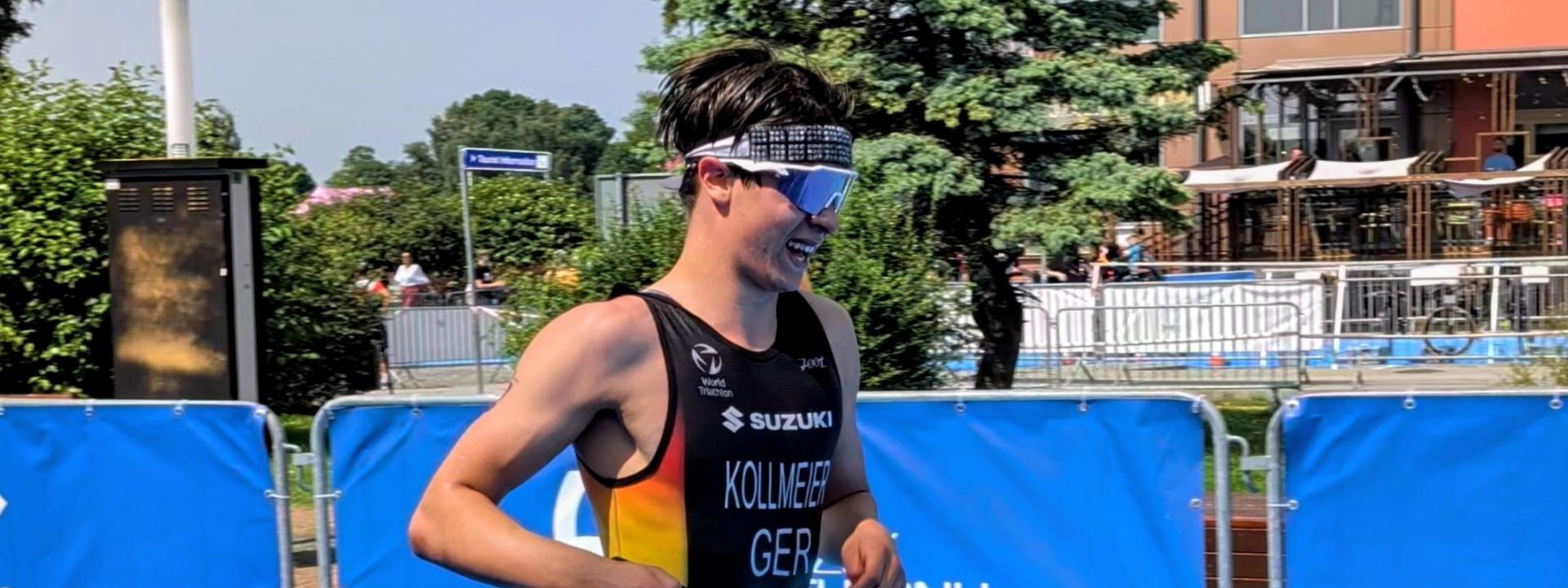 Junger Triathlet bei den Europameisterschaften in Elblag, Polen 2026