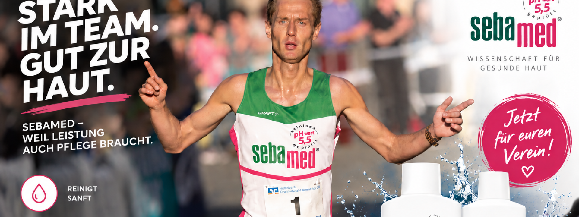Grafik der Marke sebamed zur Vereinsaktion 2026