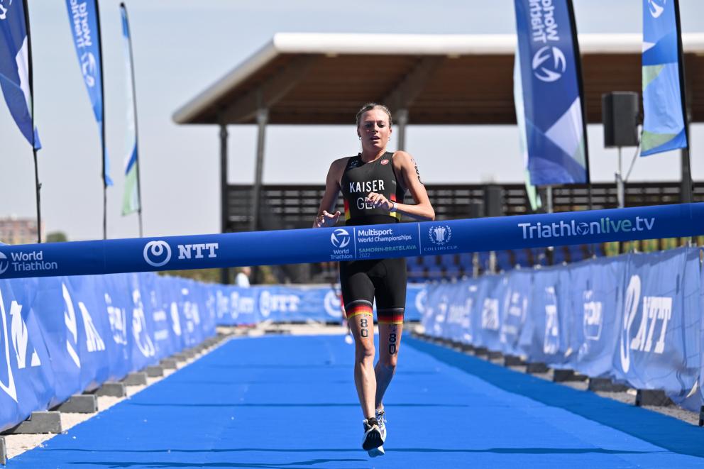 Celine Kaiser hofft nach dem WM-Titel in Samorin auch bei der EM als Erste die Ziellinie zu überqueren