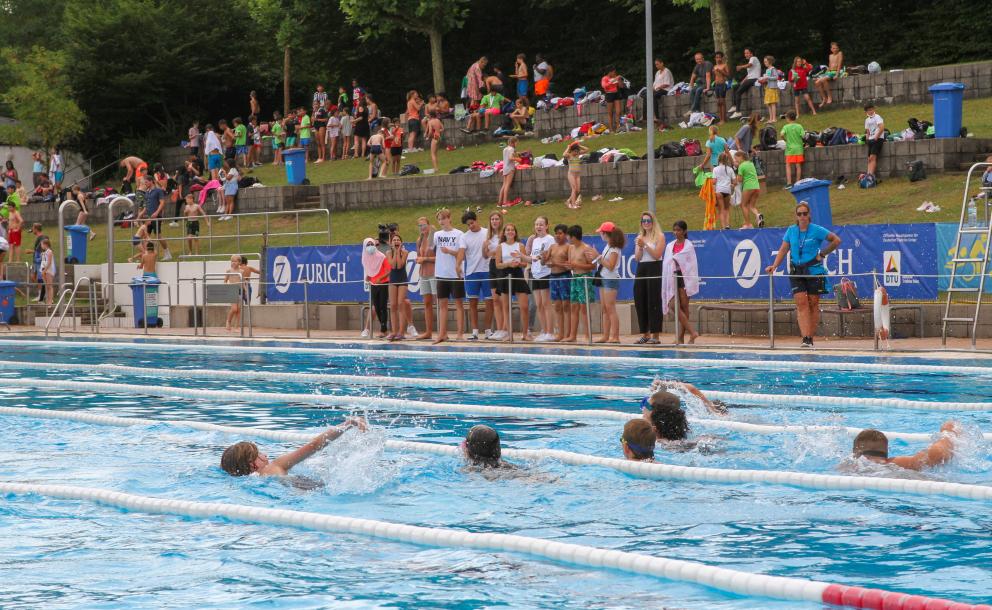 Action beim Frankfurter Swim&Run