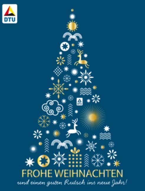 Frohe Weihnachten der DTU als Tannenbaum Grafik