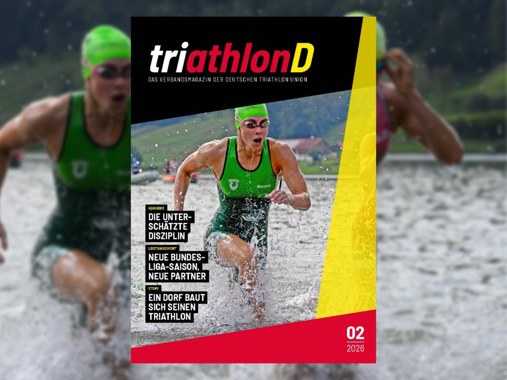 Cover triathlonD 02/26 mit Hintergrund