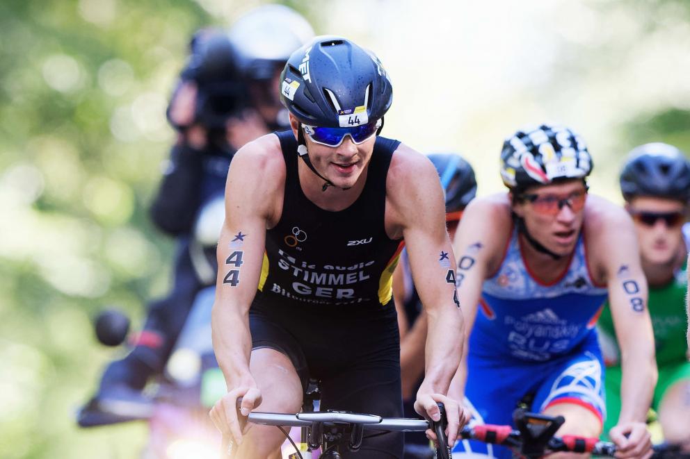 Linus Stimmel (#44 - GER) - 2018 Glasgow ETU Triathlon European Championships