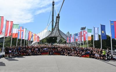 Das deutsche AK-EM 2022-Team vor dem Start in München
