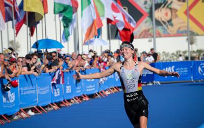Lena Meißner jubelte im letzten Jahr über Platz drei in Abu Dhabi