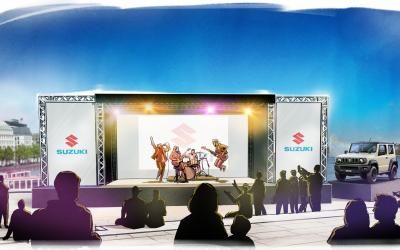 Die SUZUKI Bühne für die WM in Hamburg