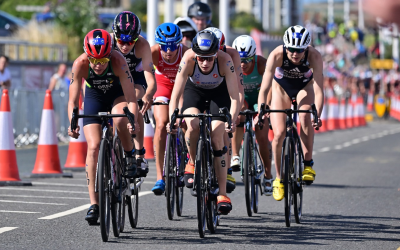 Annika Koch kämpft in der Spitzengruppe in Sunderland