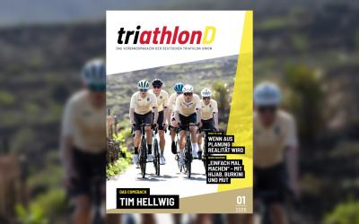 Cover triathlonD 01/26 mit unscharfem Hintergrund