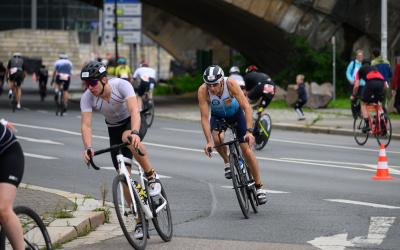 Radfahrer auf einer Wettkampfstrecke in Dresden bei den Finals 2025